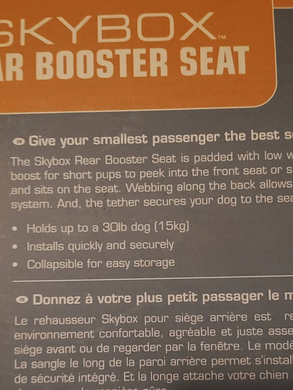 DOG CAR SEAT
